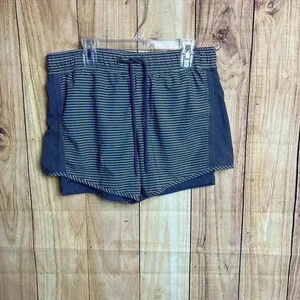*Tangerine Striped Running Shorts Women’s Size S